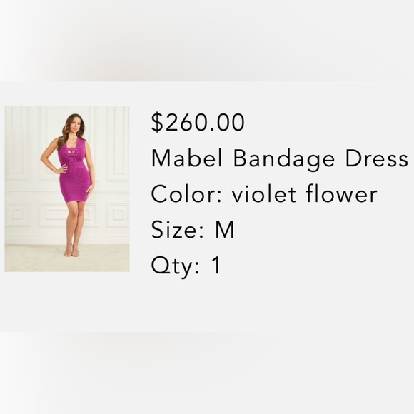 Guess Purple Midi Dress - Picture 7 of 7